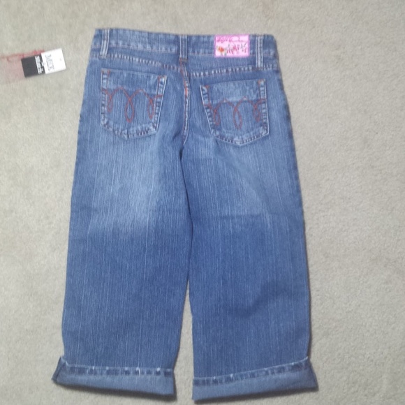 Vintage Diva Jeans Size 8  Distressed Capri Cuffed - Picture 7 of 8